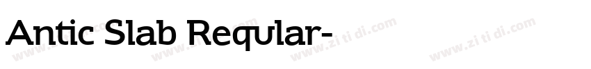 Antic Slab Reqular字体转换